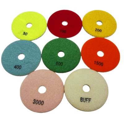 4 in wet polishing pads for polishing surface for granite marble stone concrete